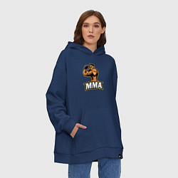 Толстовка-худи оверсайз Fighter MMA, цвет: тёмно-синий — фото 2
