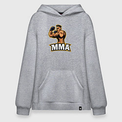 Толстовка-худи оверсайз Fighter MMA, цвет: меланж