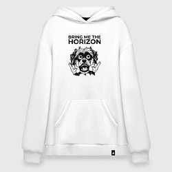 Толстовка-худи оверсайз Bring Me the Horizon - rock dog, цвет: белый