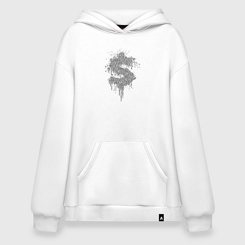 Худи оверсайз Стильный знак доллара / Белый – фото 1