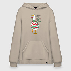 Худи оверсайз Гусь новогодний с ножом