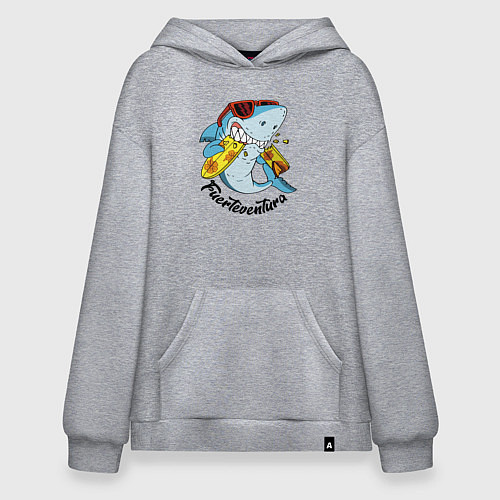 Худи оверсайз Fuerteventura summer style - shark / Меланж – фото 1