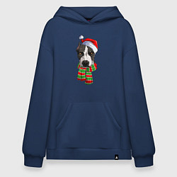 Худи оверсайз Новогодний питбуль