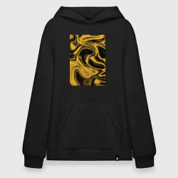 Толстовка-худи оверсайз Liquid gold, цвет: черный