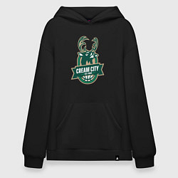 Худи оверсайз Milwaukee Bucks cream city