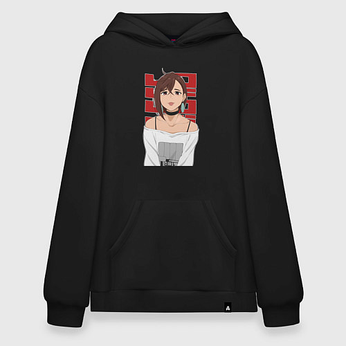 Худи оверсайз Дандадан: Момо / Черный – фото 1