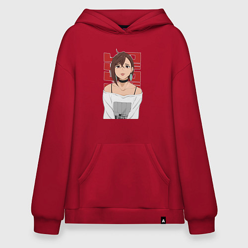 Худи оверсайз Дандадан: Момо / Красный – фото 1