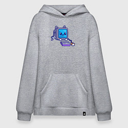 Худи оверсайз Компьютерный котик