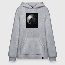 Толстовка-худи оверсайз Дарт Вейдер звезда смерти, цвет: меланж
