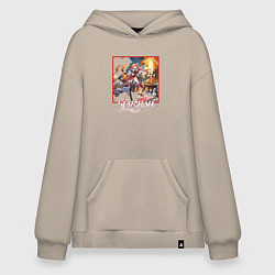 Толстовка-худи оверсайз Гуйнайфэнь, цвет: миндальный