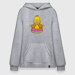 Толстовка-худи оверсайз Homer yoga, цвет: меланж