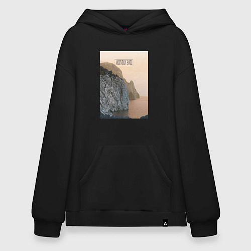 Худи оверсайз Горная душа / Черный – фото 1