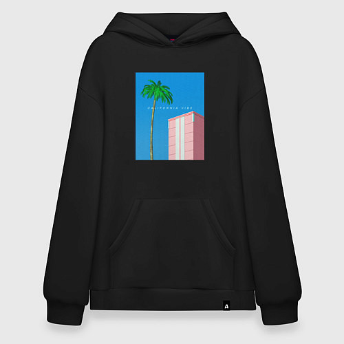 Худи оверсайз Калифорния вайб / Черный – фото 1