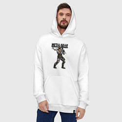 Толстовка-худи оверсайз Snake Solid soldier, цвет: белый — фото 2