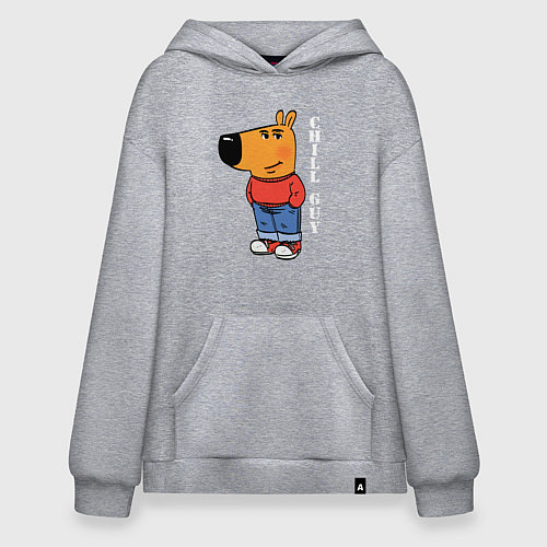 Худи оверсайз Chill guy / Меланж – фото 1