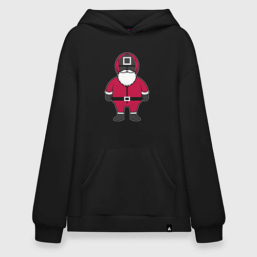 Худи оверсайз Squid game Santa / Черный – фото 1