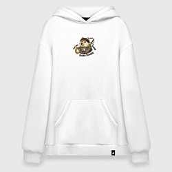 Толстовка-худи оверсайз Фродо Доггинс мем пародия на Властелина колец, цвет: белый