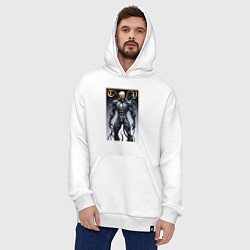 Толстовка-худи оверсайз Venom-Trump collaboration - ai art fantasy, цвет: белый — фото 2