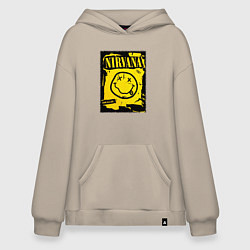 Худи оверсайз Нирвана логотип смайл