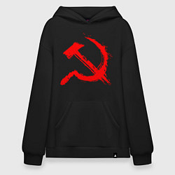 Худи оверсайз Sickle and hammer red paint