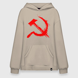 Худи оверсайз Sickle and hammer red paint