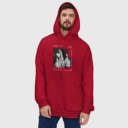 Толстовка-худи оверсайз Lisa Blackpink, цвет: красный — фото 2