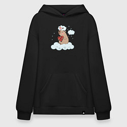 Худи оверсайз Капибара с сердцем