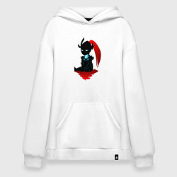 Толстовка-худи оверсайз Igris - solo leveling, цвет: белый