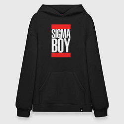 Толстовка-худи оверсайз Sigma boy, цвет: черный