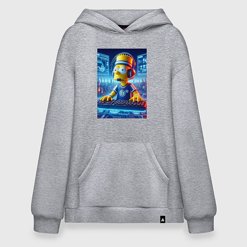 Худи оверсайз Cool Bart Simpson - esport / Меланж – фото 1