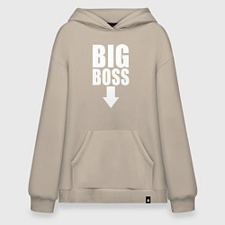 Толстовка-худи оверсайз Big boss arrow, цвет: миндальный