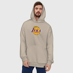 Толстовка-худи оверсайз Luka Doncic Lakers, цвет: миндальный — фото 2