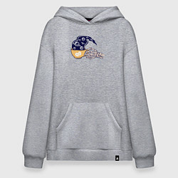 Толстовка-худи оверсайз Кофейный космос, цвет: меланж