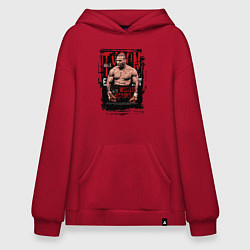 Толстовка-худи оверсайз Майк Тайсон мировой бокс, цвет: красный