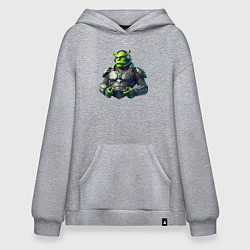 Толстовка-худи оверсайз G2 esports team - cyber Shrek, цвет: меланж