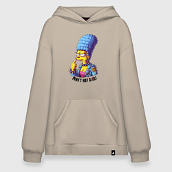 Худи оверсайз Marge Simpson - punks not dead motto