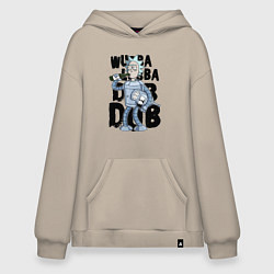 Толстовка-худи оверсайз Рик и Бендер, цвет: миндальный