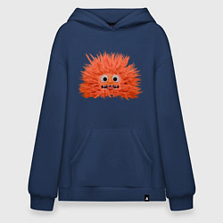 Толстовка-худи оверсайз Fluffy monster orange, цвет: тёмно-синий