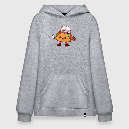 Худи оверсайз Тако повар / Меланж – фото 1