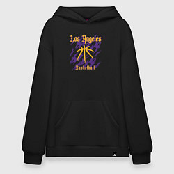 Толстовка-худи оверсайз Basketball Lakers, цвет: черный