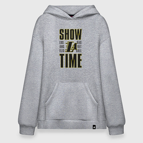 Худи оверсайз Lakers show time / Меланж – фото 1