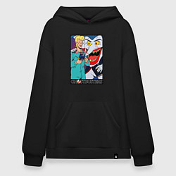 Толстовка-худи оверсайз Ghostbusters - Egon and goblin, цвет: черный