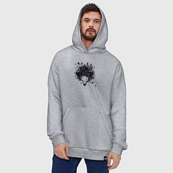 Толстовка-худи оверсайз Девчонка милашка, цвет: меланж — фото 2