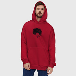 Толстовка-худи оверсайз Spring girl, цвет: красный — фото 2