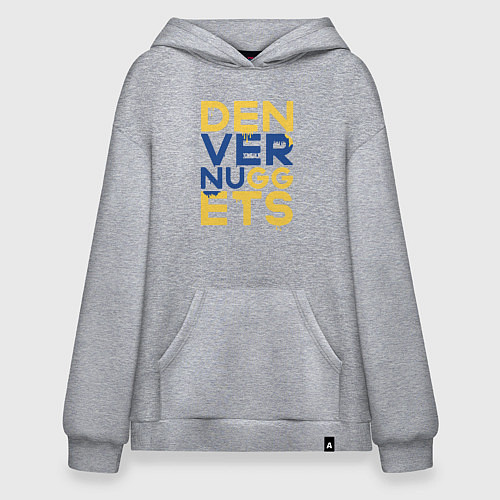 Худи оверсайз Denver Nuggets NBA / Меланж – фото 1