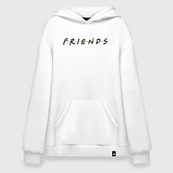 Толстовка-худи оверсайз Friends logo, цвет: белый
