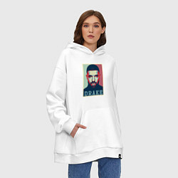 Толстовка-худи оверсайз Drake, цвет: белый — фото 2