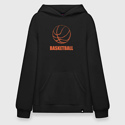 Толстовка-худи оверсайз Ball basket, цвет: черный