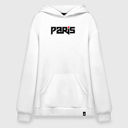 Толстовка-худи оверсайз City Paris, цвет: белый