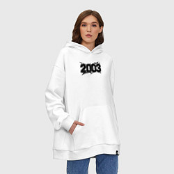 Толстовка-худи оверсайз Энергия 2003, цвет: белый — фото 2